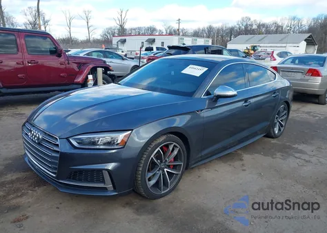 2018 Audi S5 3.0T Premium Plus z USA, uszkodzony, nr VIN WAUB4CF50JA115224